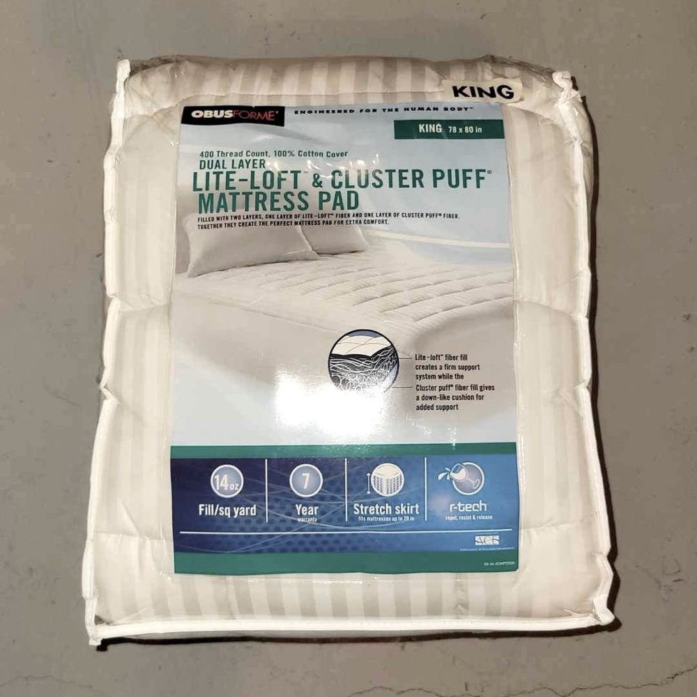 Obusforme brand - King mattress pad